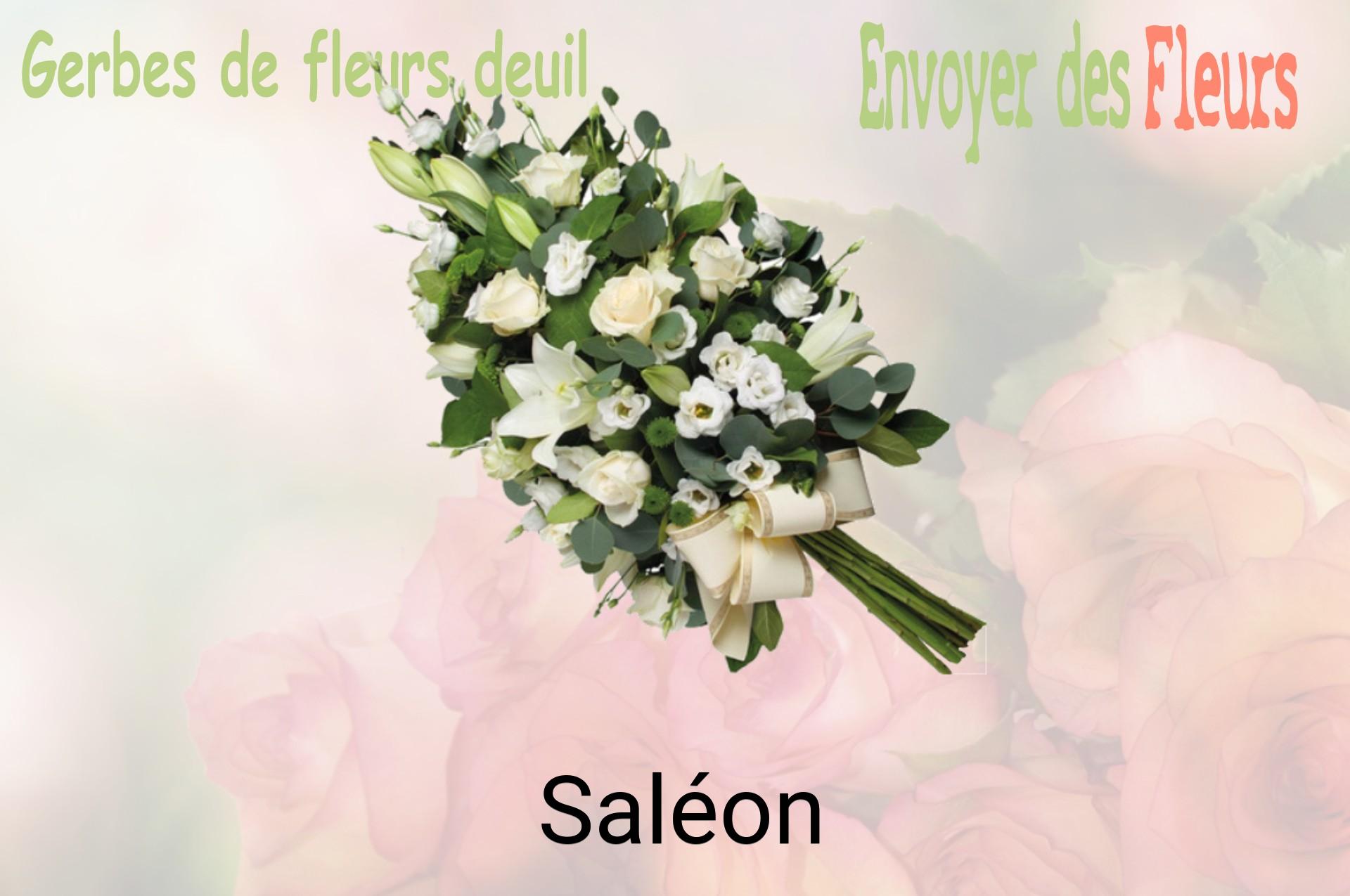 Gerbe de fleurs de deuil livrée à Saléon